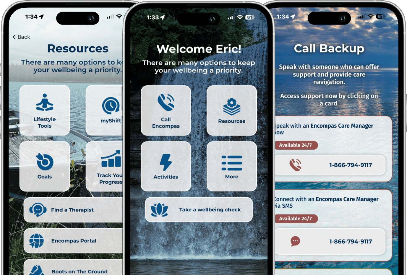 Equipt Canada app screens on smartphones.